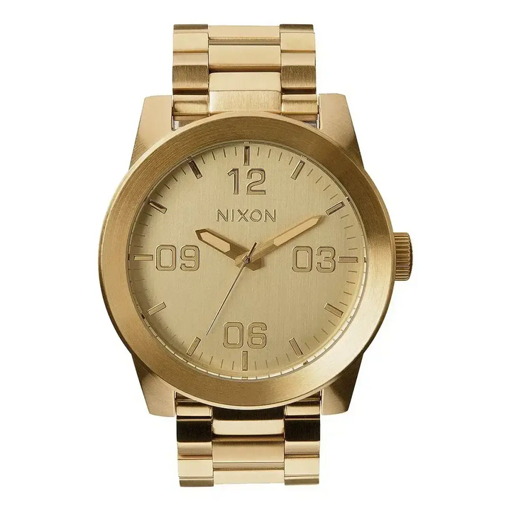NIXON CORPORAL STAINLESS STEEL WATCH Gold 