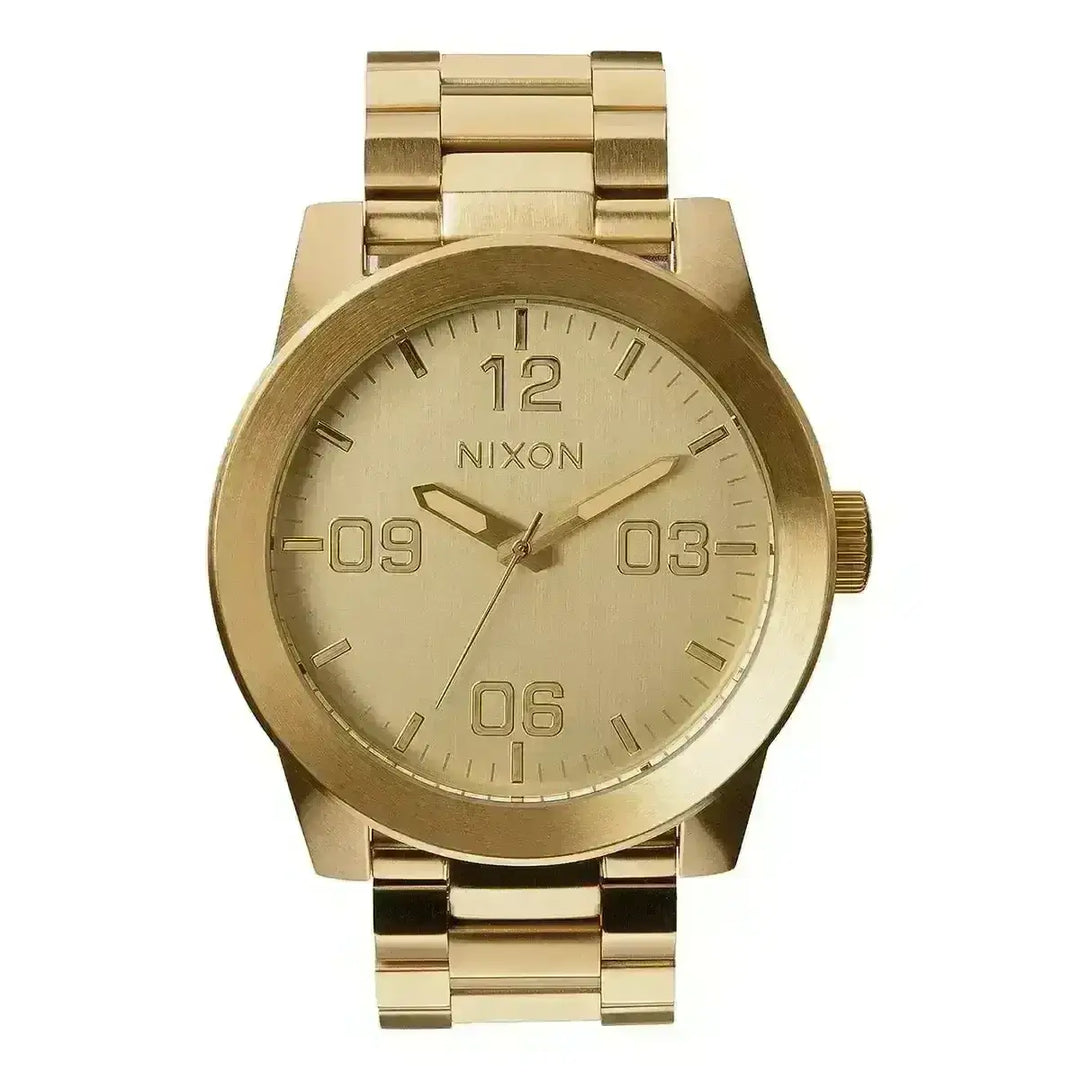 NIXON CORPORAL STAINLESS STEEL WATCH Gold 