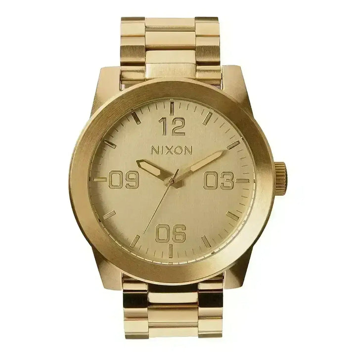 NIXON CORPORAL STAINLESS STEEL WATCH Gold 