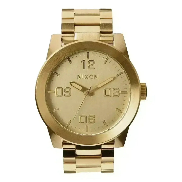 NIXON CORPORAL STAINLESS STEEL WATCH Gold 