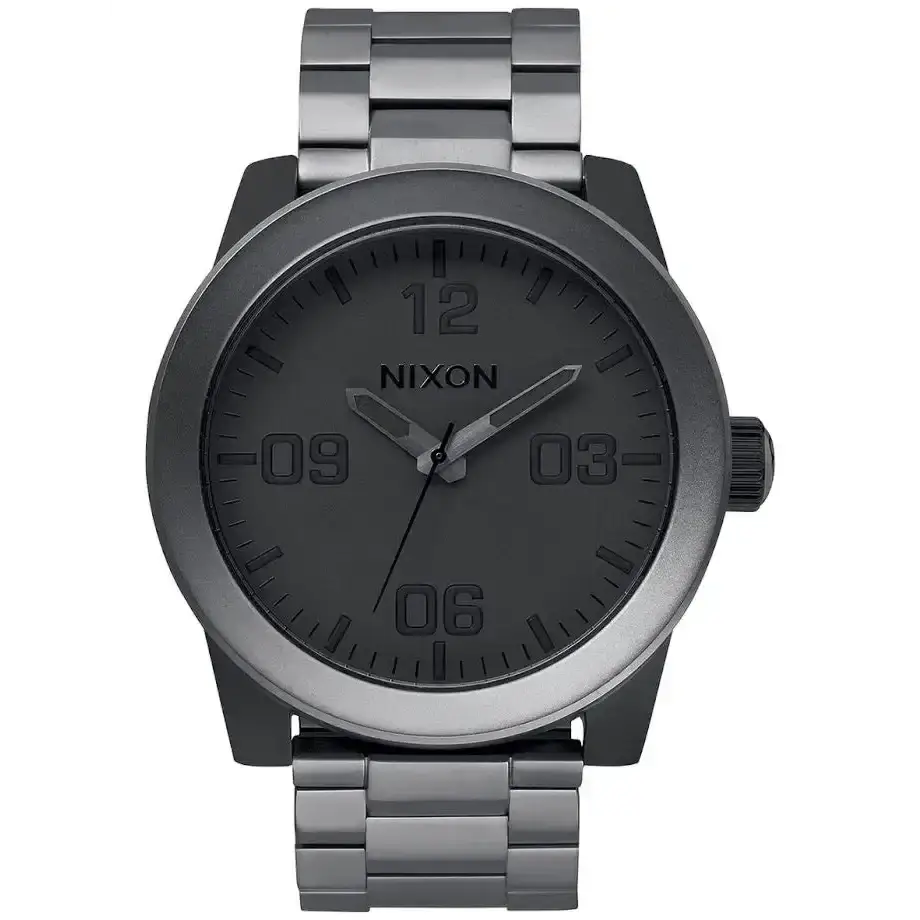 Nixon Corporal Stainless Steel Watch Matte Black / Matte Gunmetal 