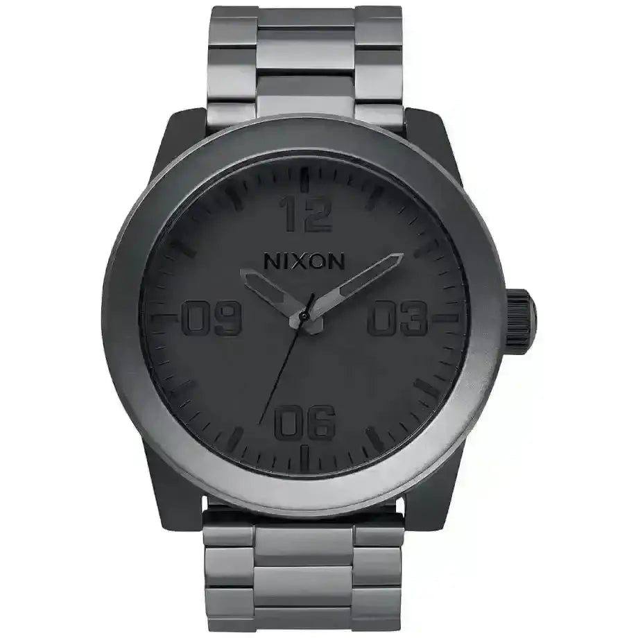 Nixon Corporal Stainless Steel Watch Matte Black / Matte Gunmetal 