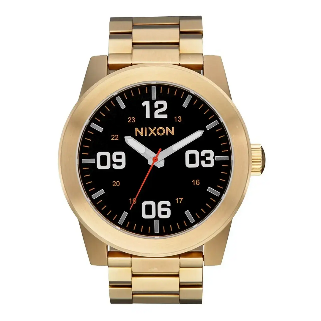Nixon Corporal Stainless Steel Watch Yellow Gold / Black 