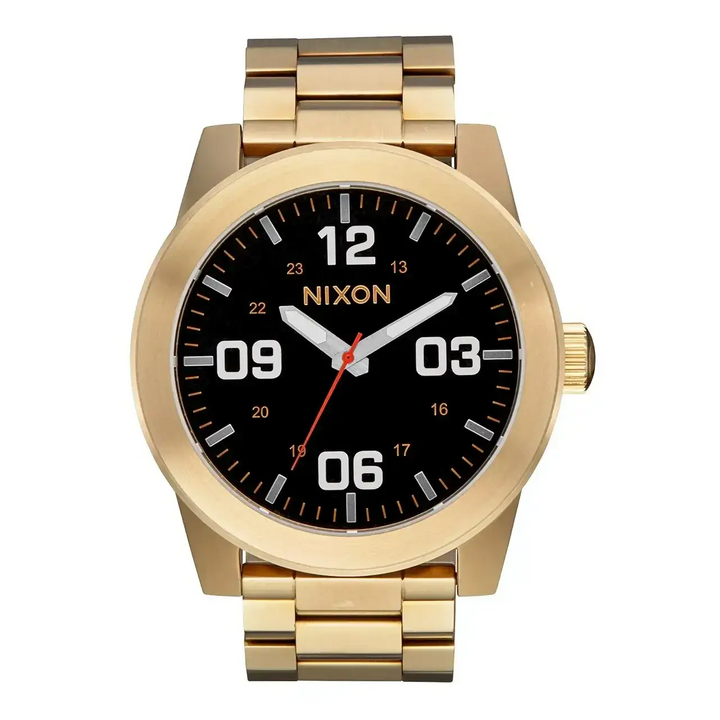 Nixon Corporal Stainless Steel Watch Yellow Gold / Black 