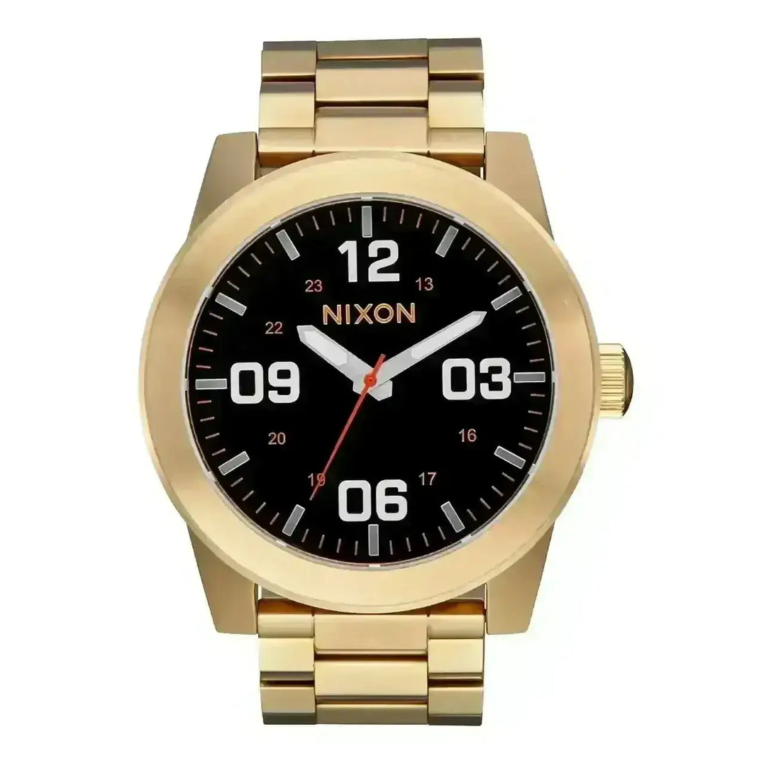 Nixon Corporal Stainless Steel Watch Yellow Gold / Black 