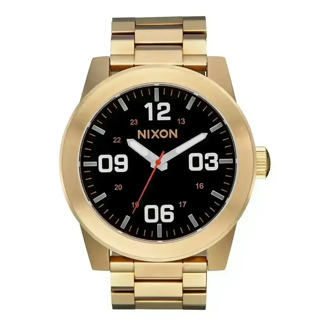Nixon Corporal Stainless Steel Watch Yellow Gold / Black 