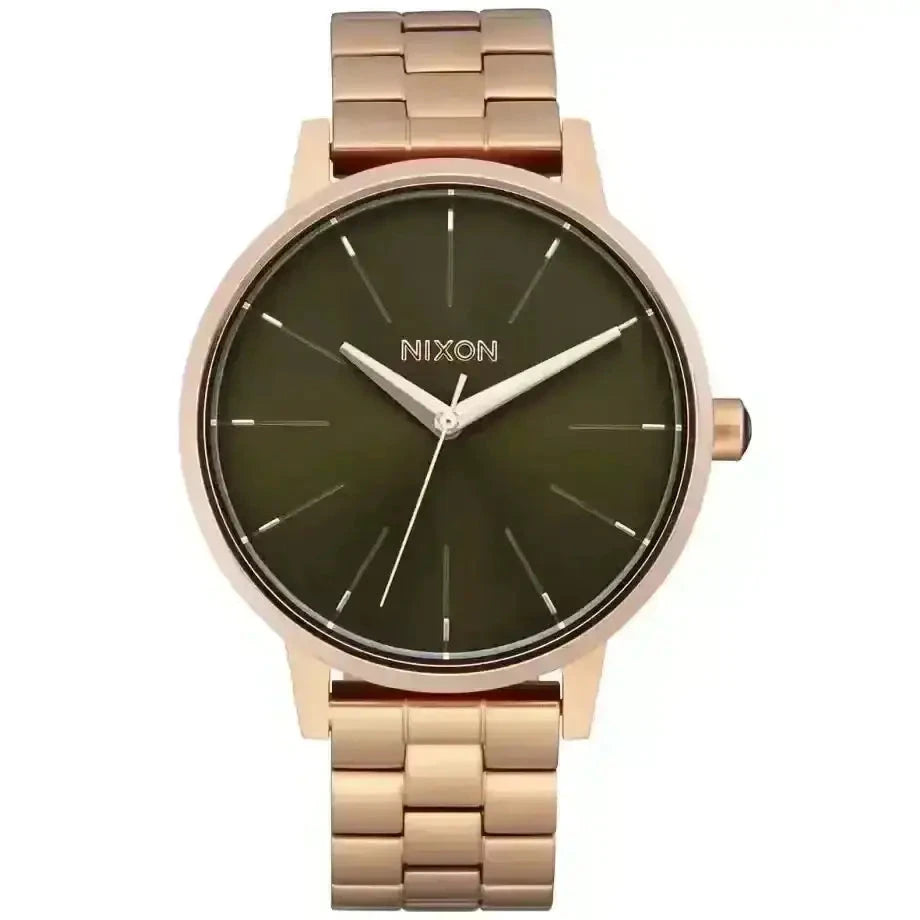 Nixon Kensington Watch Rose Gold / Olive Sunray 