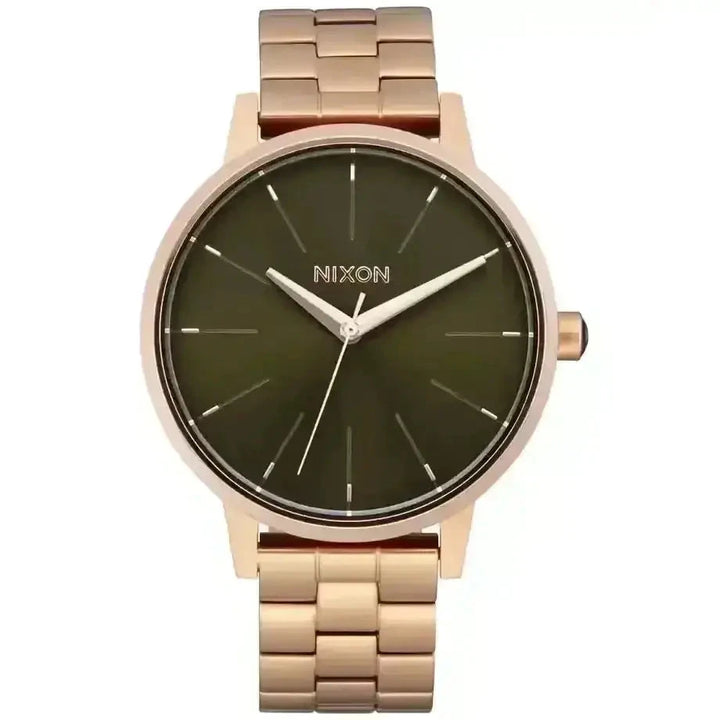 Nixon Kensington Watch Rose Gold / Olive Sunray 