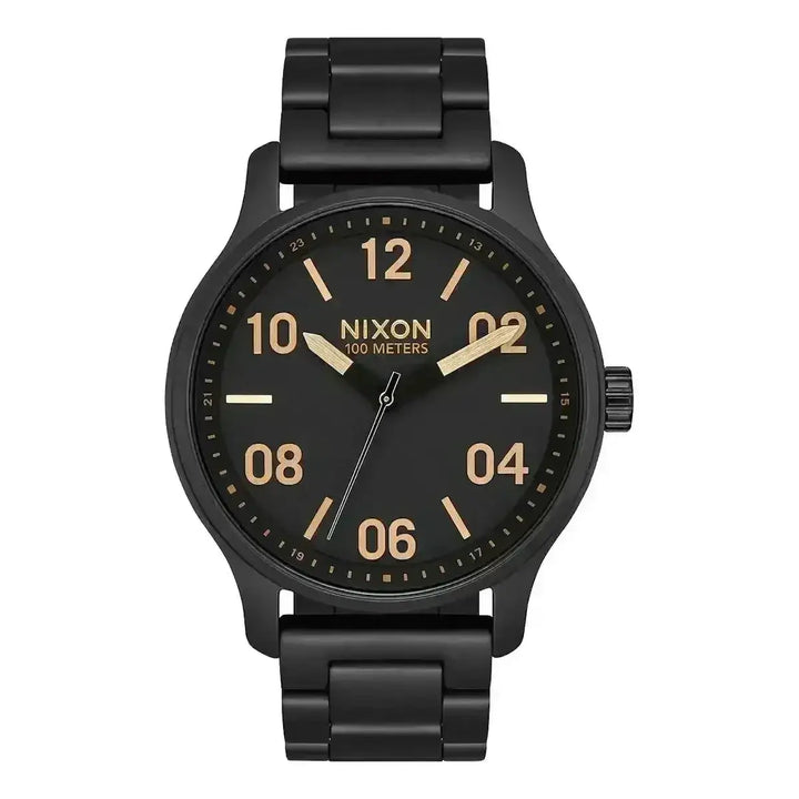 NIXON PATROL WATCH Matte Black Gold 