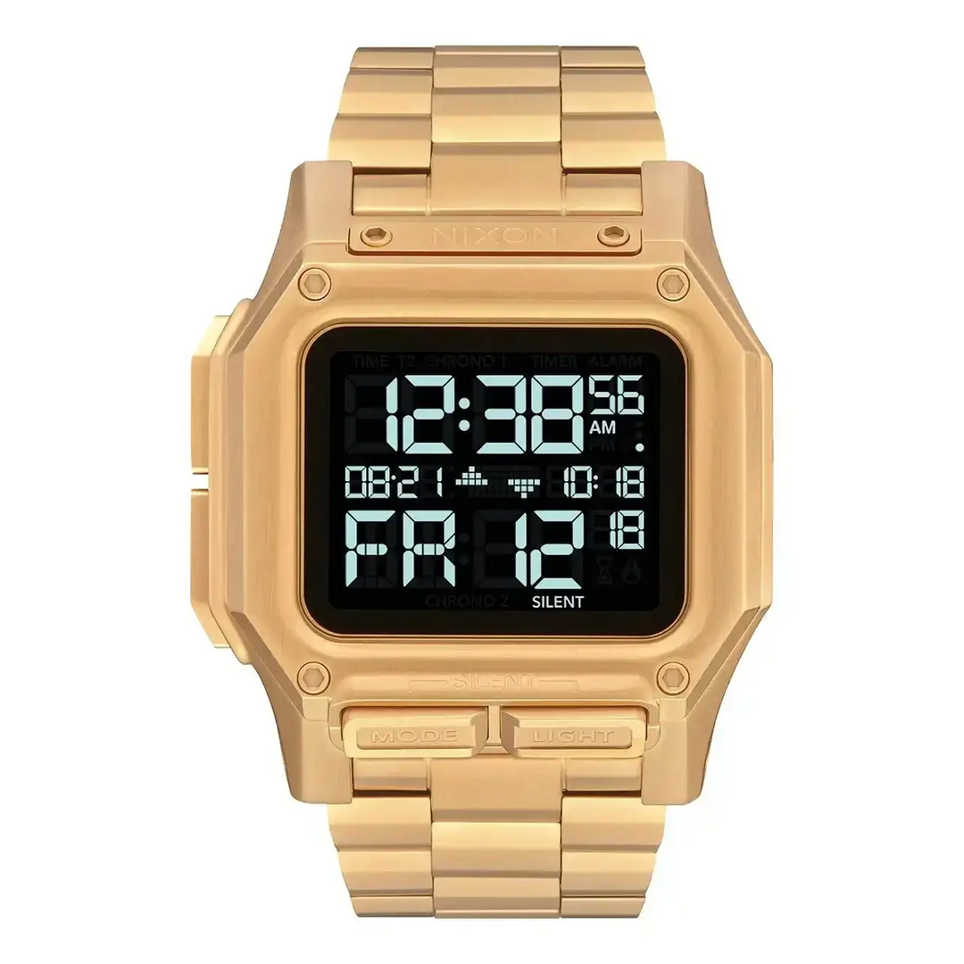 Nixon Regulus Stainless Steel Watch All Gold 