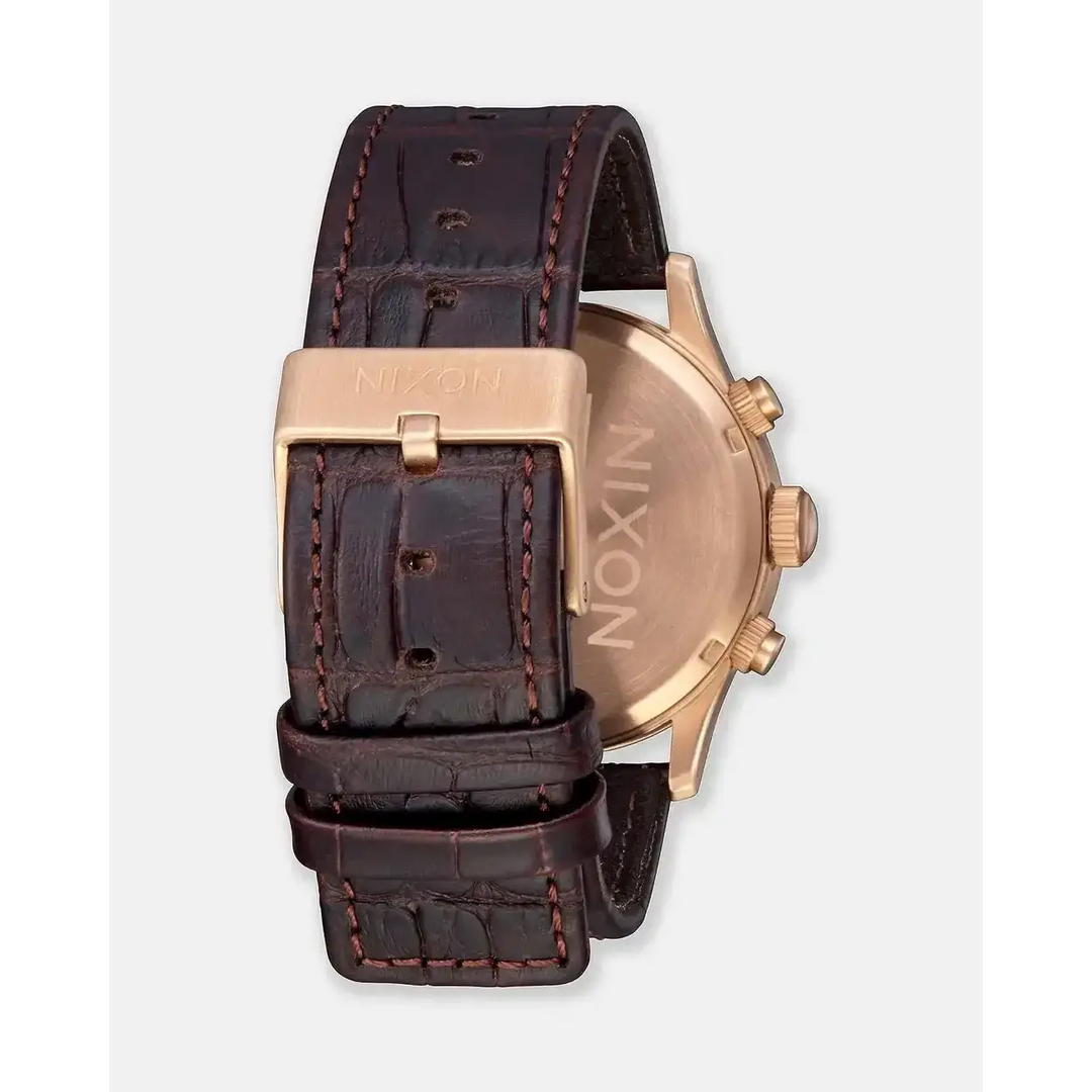 NIXON SENTRY CHRONO LEATHER WATCH 