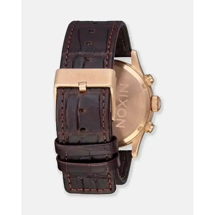 NIXON SENTRY CHRONO LEATHER WATCH 
