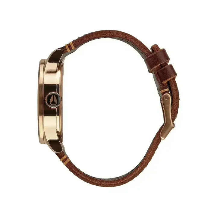 NIXON SENTRY CHRONO LEATHER WATCH 
