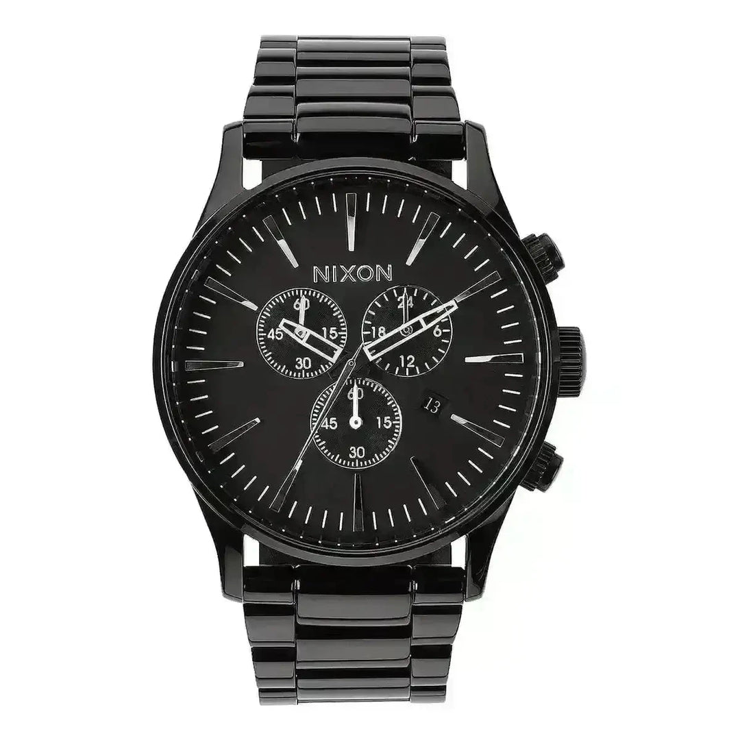 NIXON SENTRY CHRONO WATCH All Black 