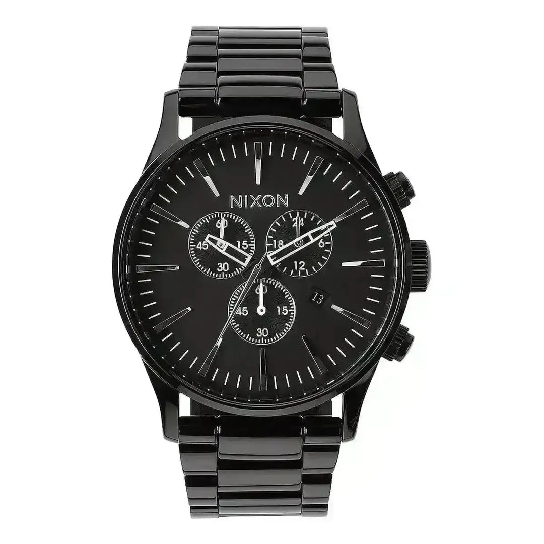 NIXON SENTRY CHRONO WATCH All Black 