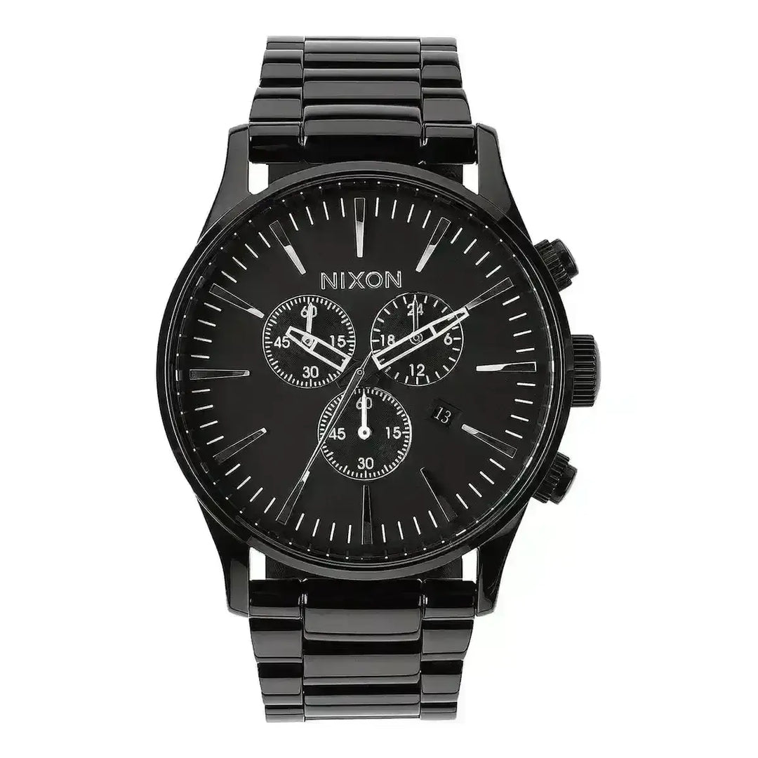 NIXON SENTRY CHRONO WATCH All Black 