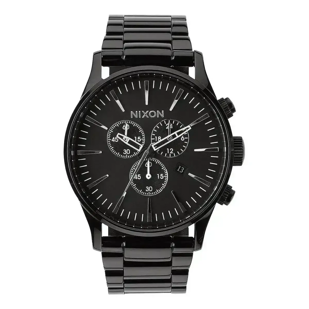 NIXON SENTRY CHRONO WATCH All Black 