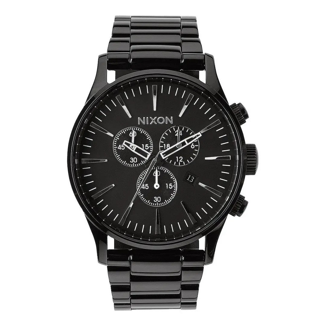NIXON SENTRY CHRONO WATCH All Black 