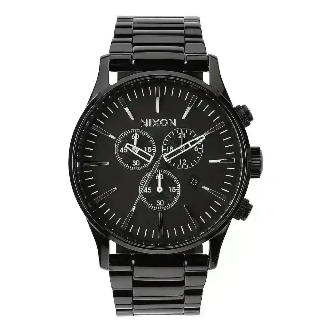 NIXON SENTRY CHRONO WATCH All Black 
