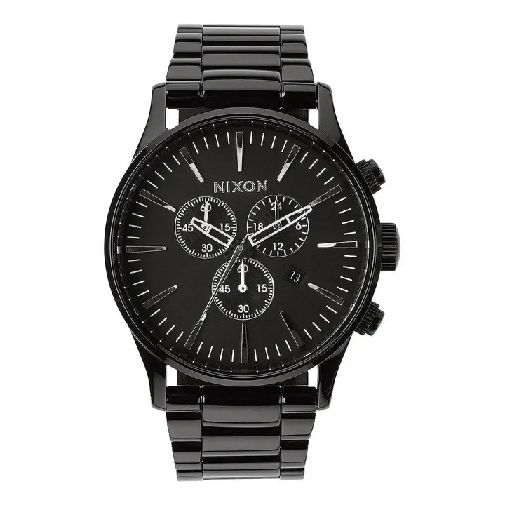 NIXON SENTRY CHRONO WATCH All Black 