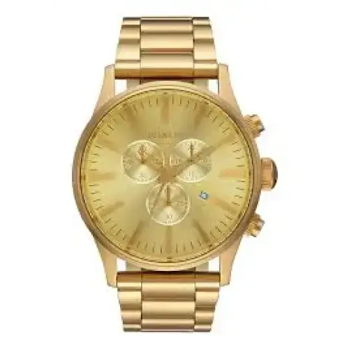 NIXON SENTRY CHRONO WATCH All Gold 
