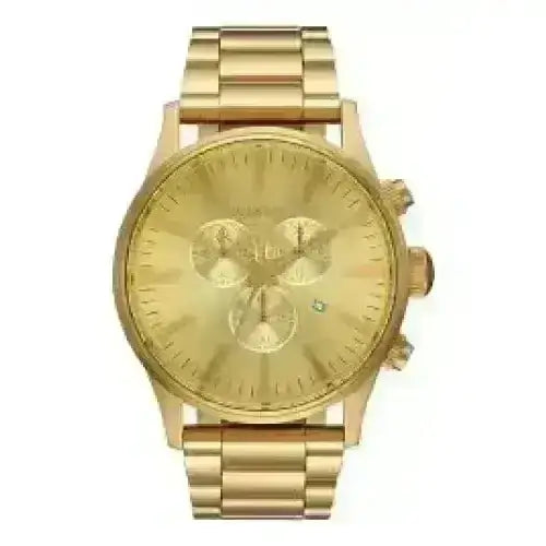 NIXON SENTRY CHRONO WATCH All Gold 