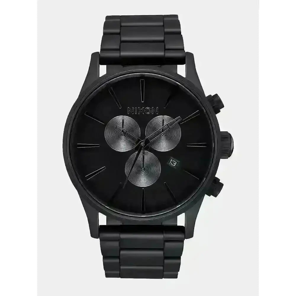 NIXON SENTRY CHRONO WATCH All Matte Black / Polished Black 