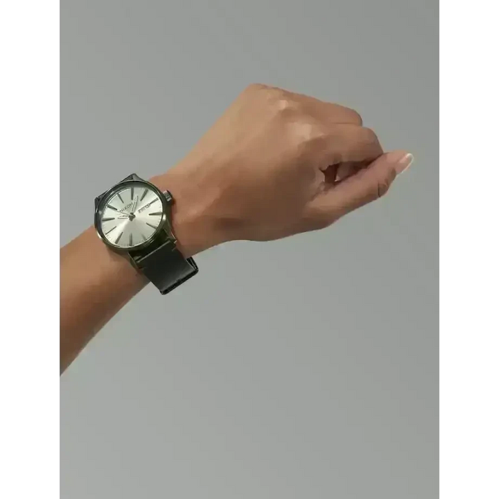 Nixon Sentry Leather Watch 