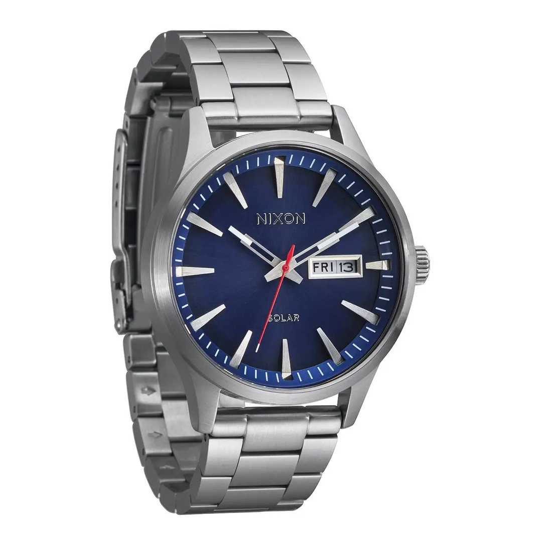 Nixon Sentry Solar Stainless Steel Watch 