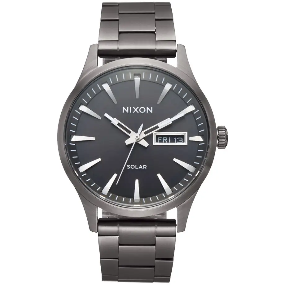 Nixon Sentry Solar Stainless Steel Watch 