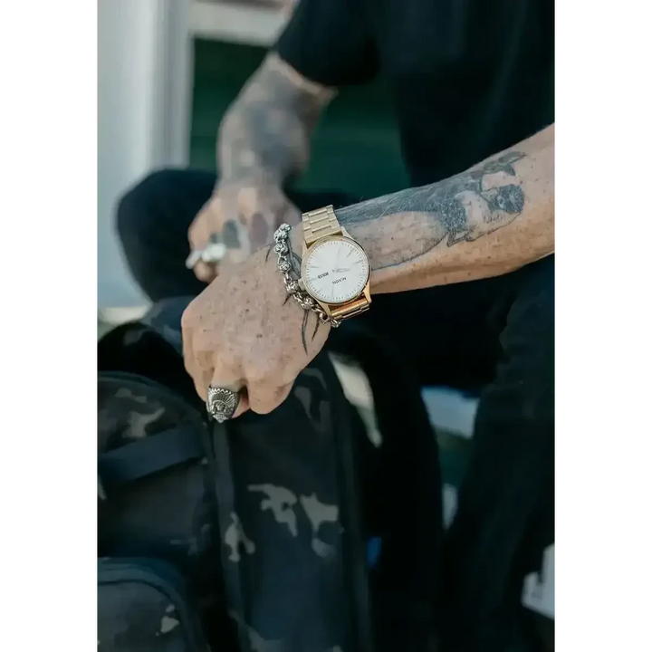NIXON SENTRY STAINLESS STEEL WATCH 