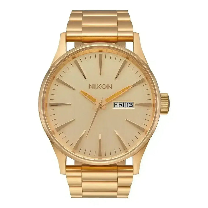 NIXON SENTRY STAINLESS STEEL WATCH All Gold 