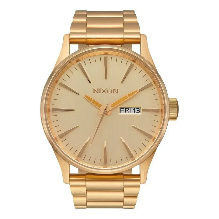 NIXON SENTRY STAINLESS STEEL WATCH All Gold 