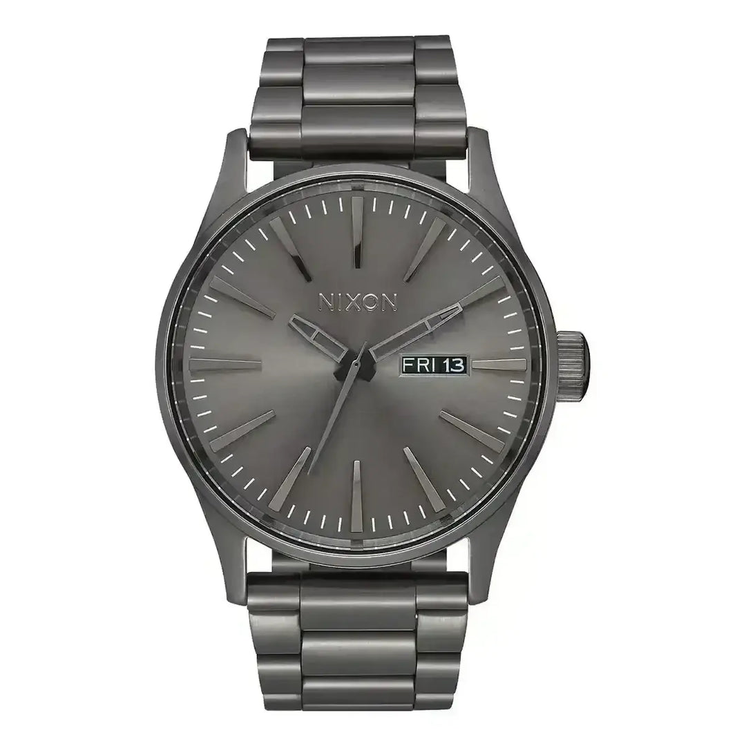 NIXON SENTRY STAINLESS STEEL WATCH All Gunmetal 