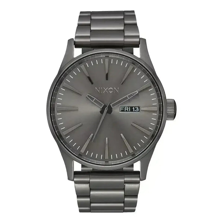 NIXON SENTRY STAINLESS STEEL WATCH All Gunmetal 