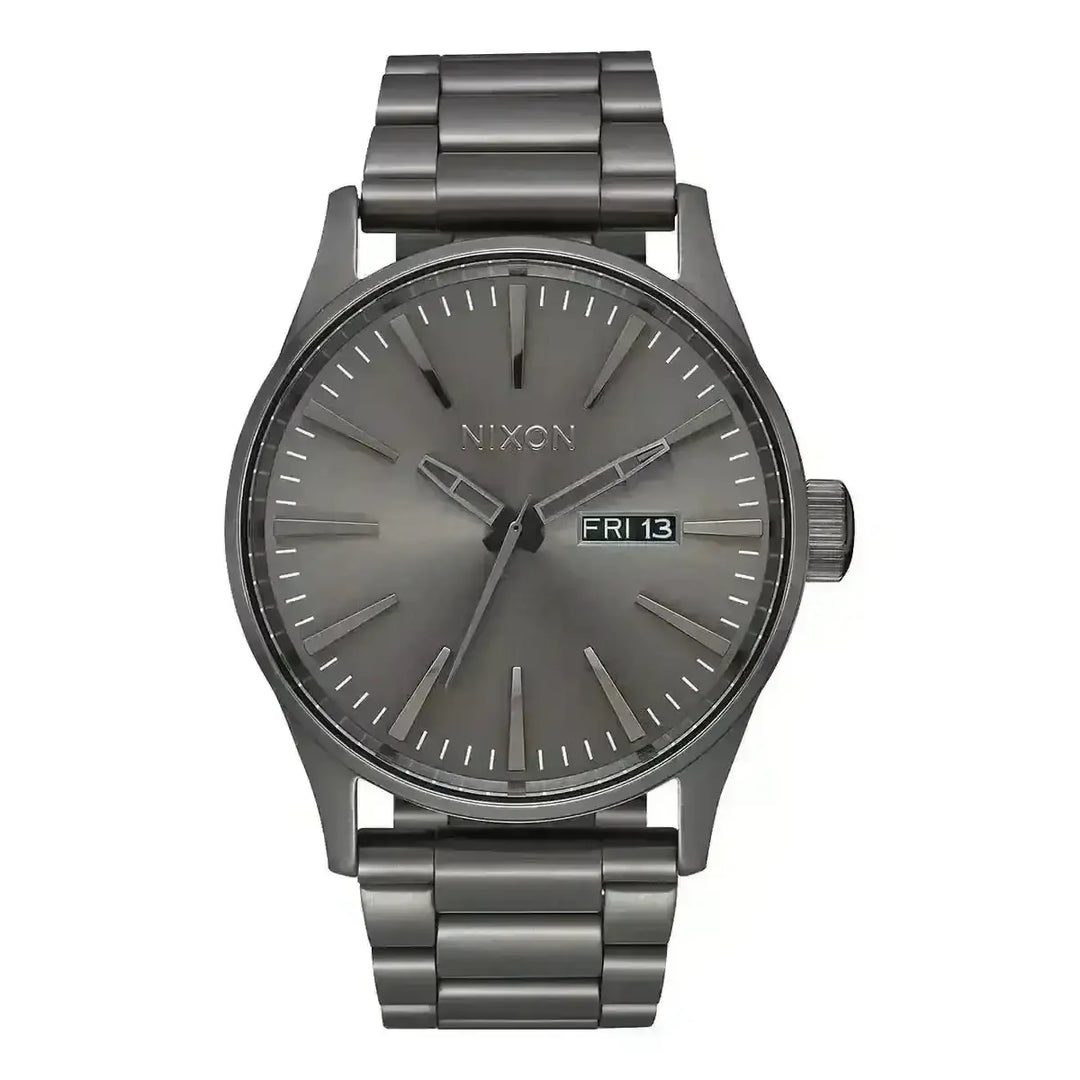 NIXON SENTRY STAINLESS STEEL WATCH All Gunmetal 