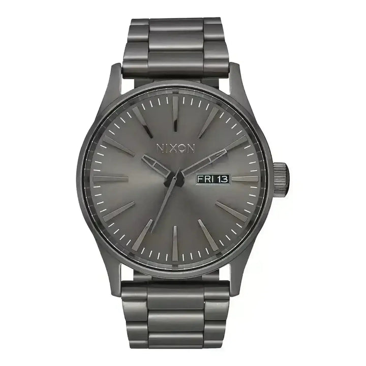 NIXON SENTRY STAINLESS STEEL WATCH All Gunmetal 