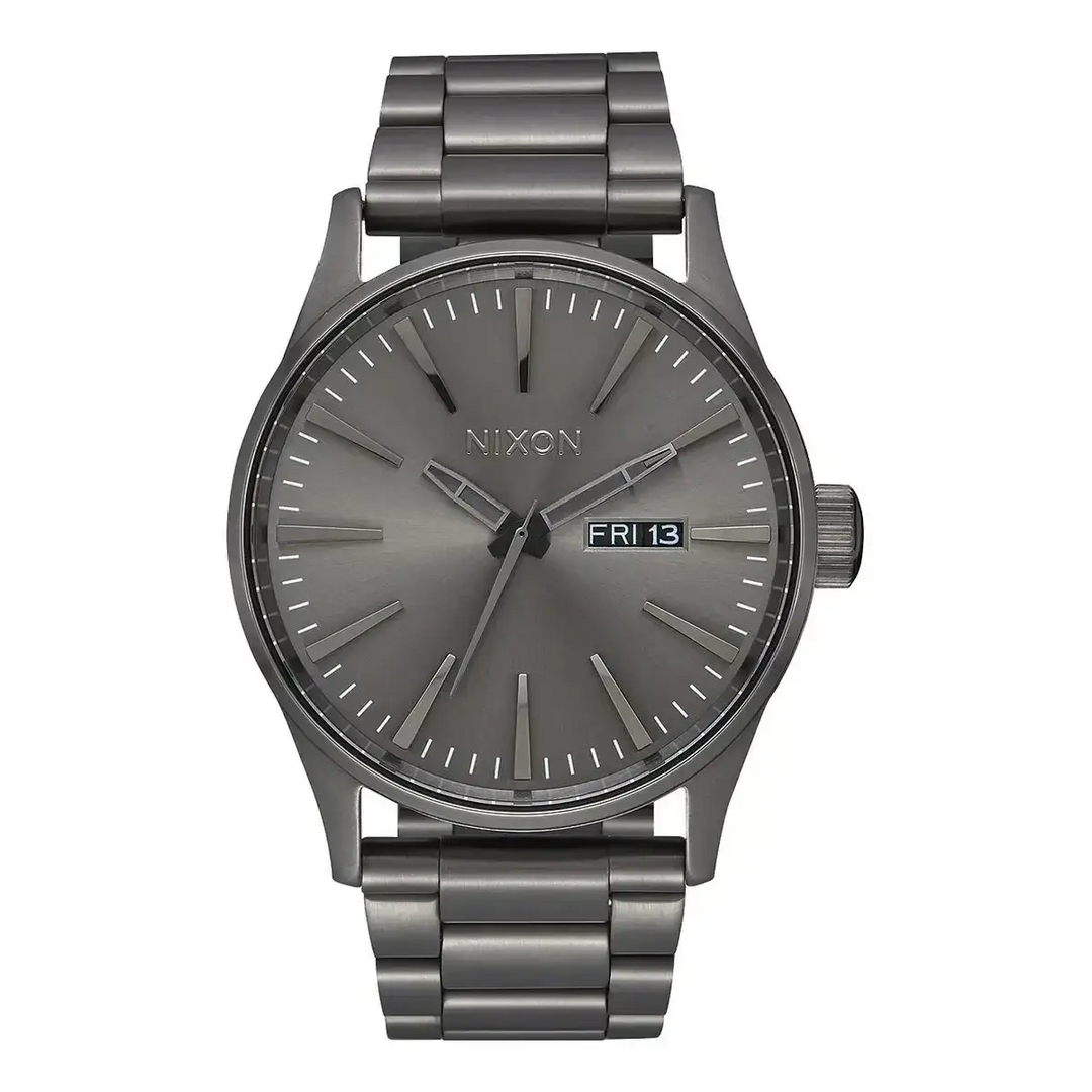 NIXON SENTRY STAINLESS STEEL WATCH All Gunmetal 