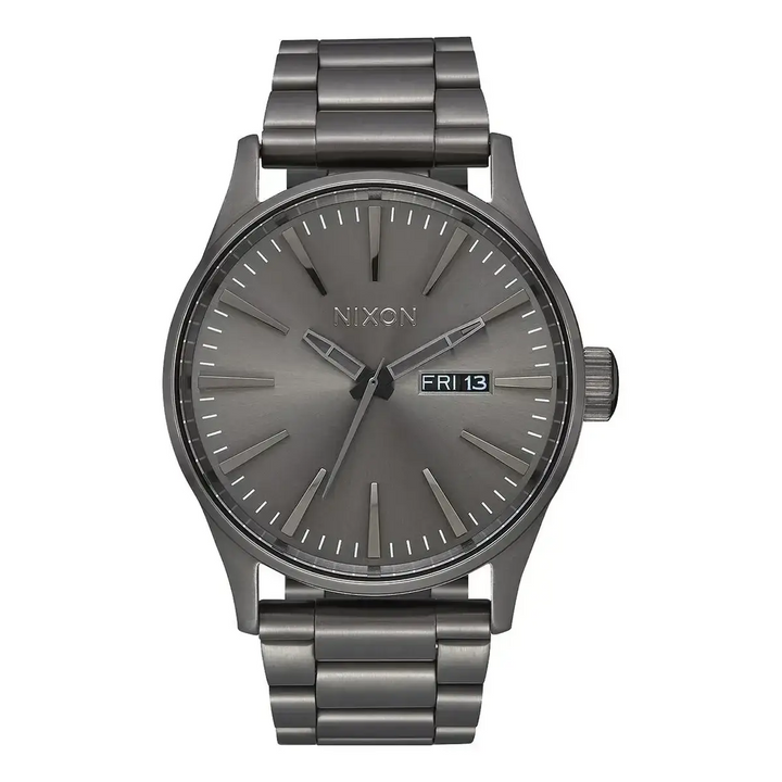 NIXON SENTRY STAINLESS STEEL WATCH All Gunmetal 