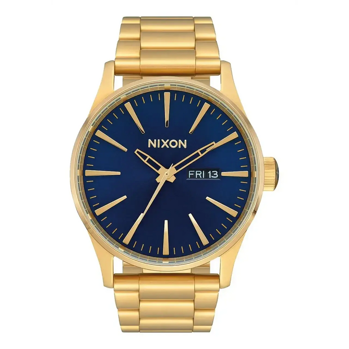 Nixon Sentry Stainless Steel Watch Blue Sunray 
