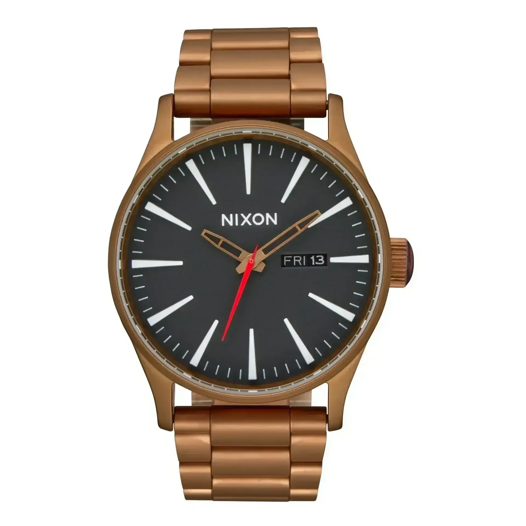 Nixon Sentry Stainless Steel Watch Bronze / Black 