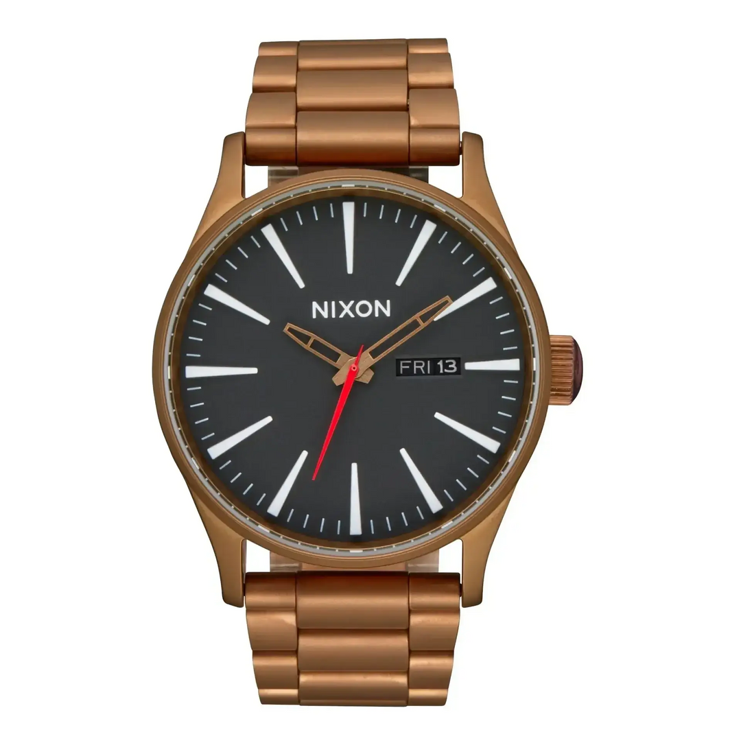 Nixon Sentry Stainless Steel Watch Bronze / Black 