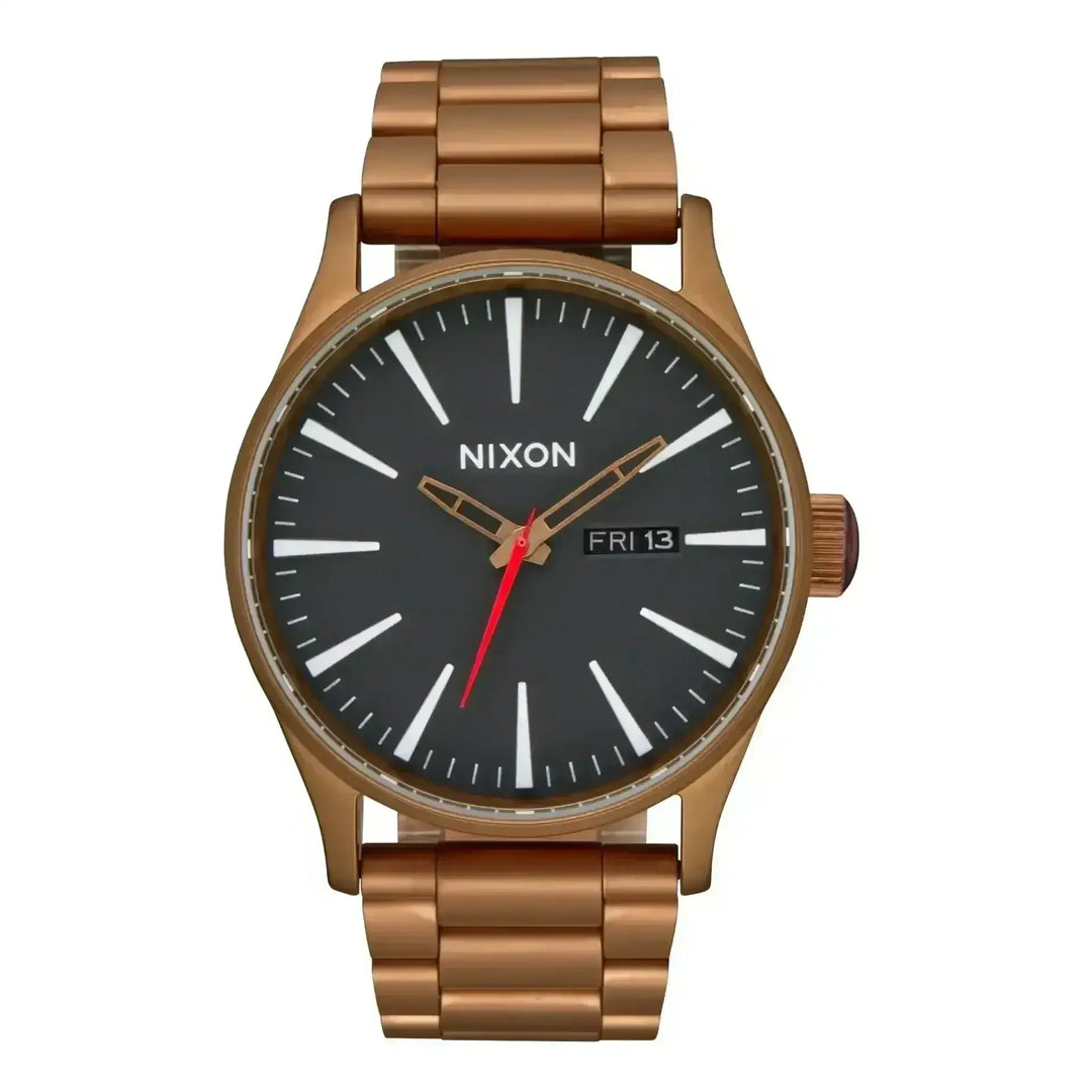 Nixon Sentry Stainless Steel Watch Bronze / Black 
