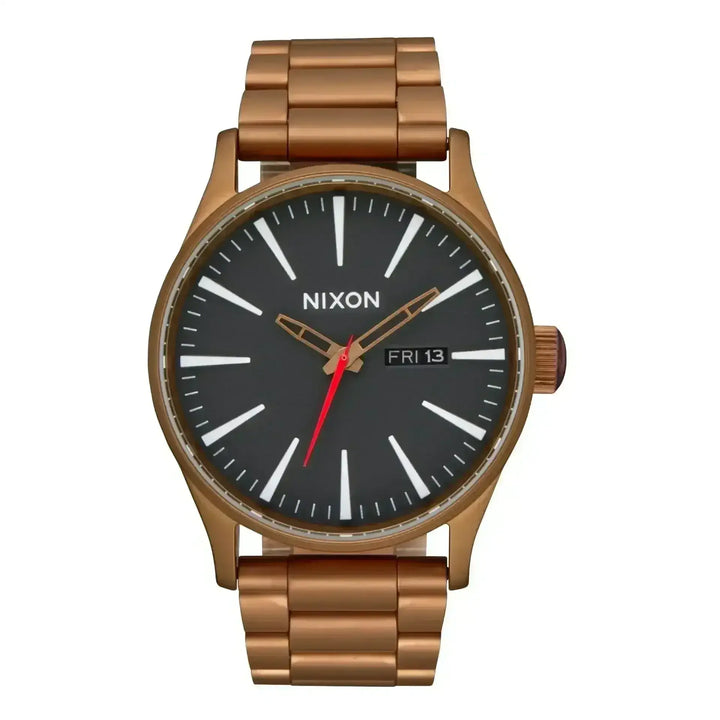 Nixon Sentry Stainless Steel Watch Bronze / Black 