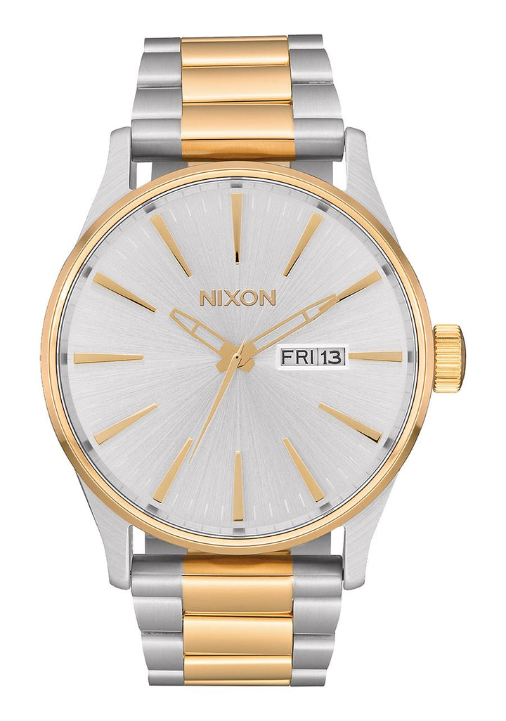 Nixon Sentry Stainless Steel Watch Silver / Gold 