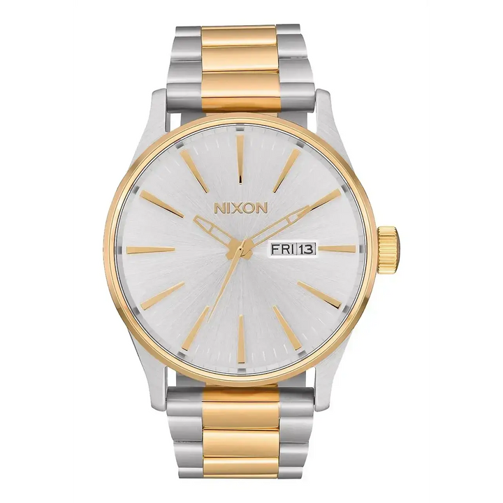 Nixon Sentry Stainless Steel Watch Silver / Gold 