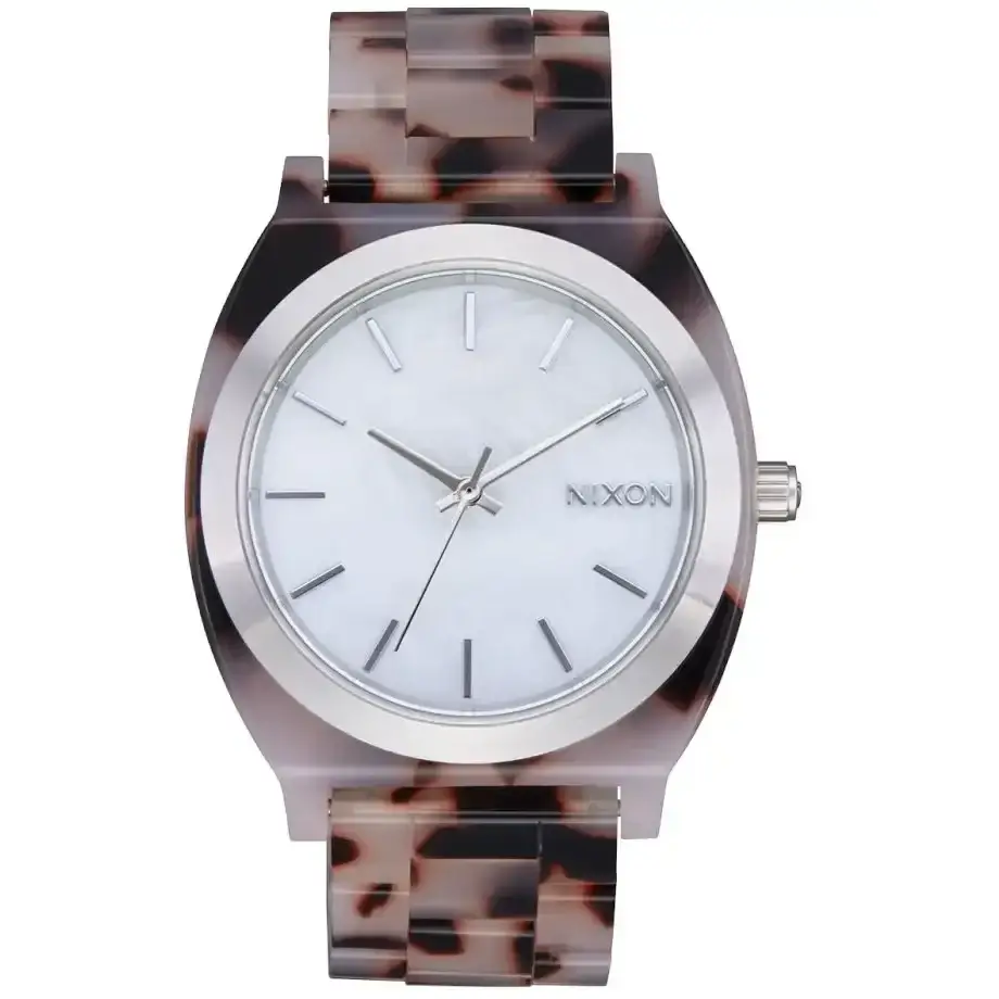 Nixon Time Teller Acetate Watch Pink Tortoise / Mother of Pearl 