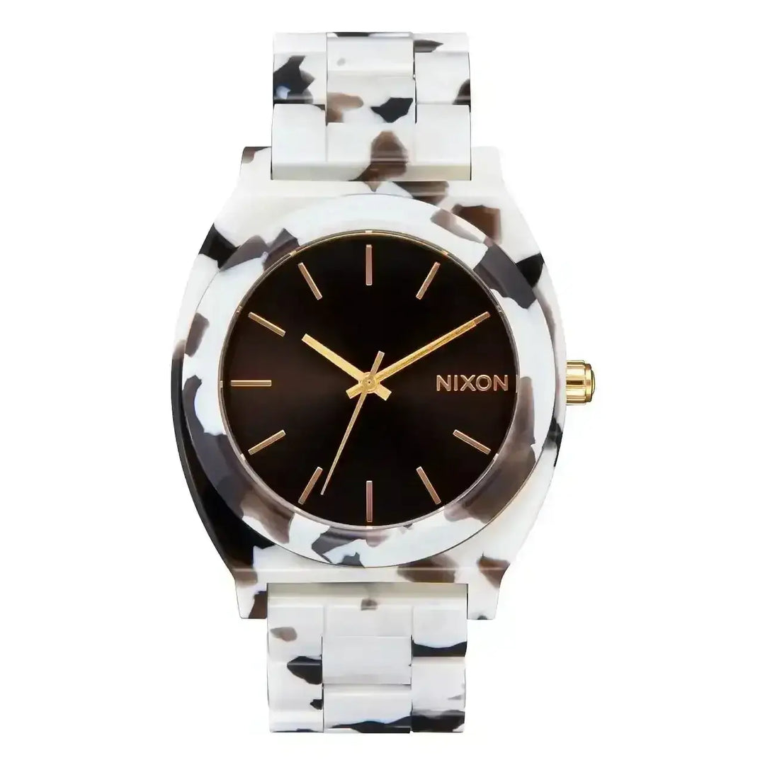 Nixon Time Teller Acetate Watch Black Tortoise 
