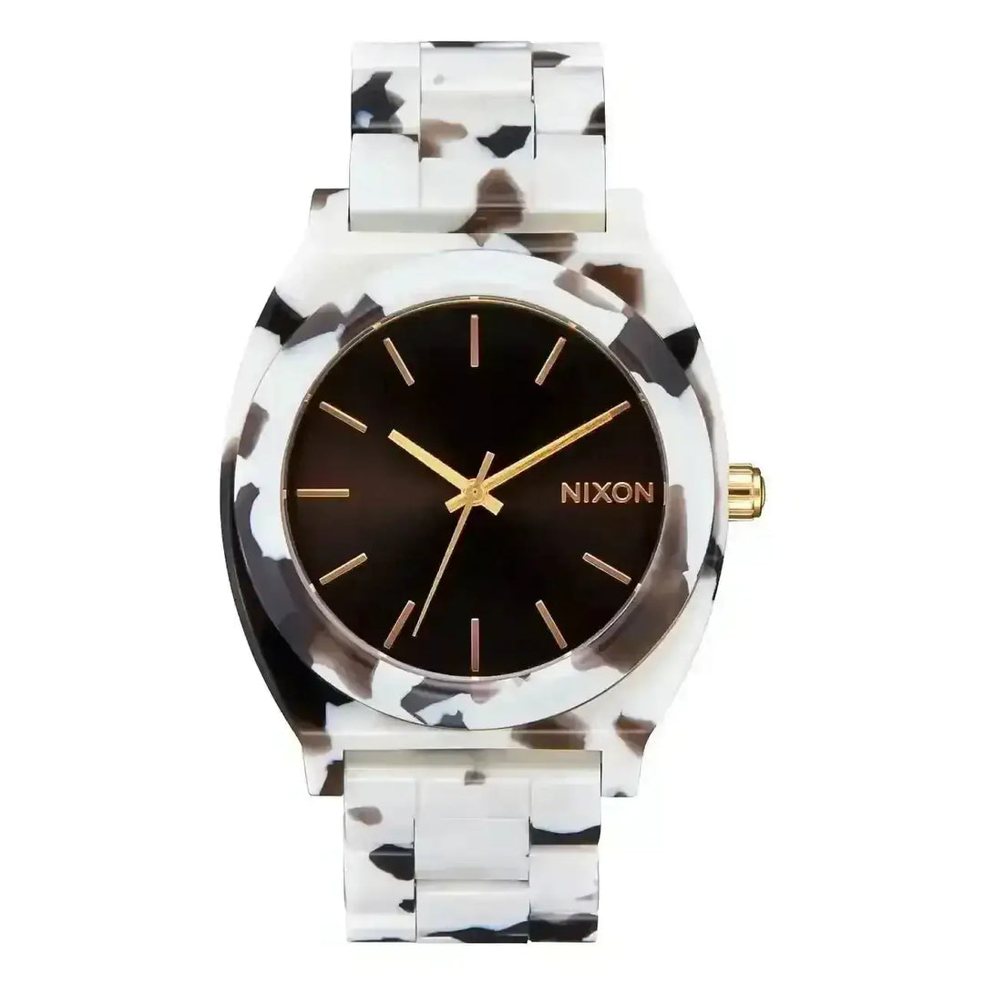 Nixon Time Teller Acetate Watch Black Tortoise 