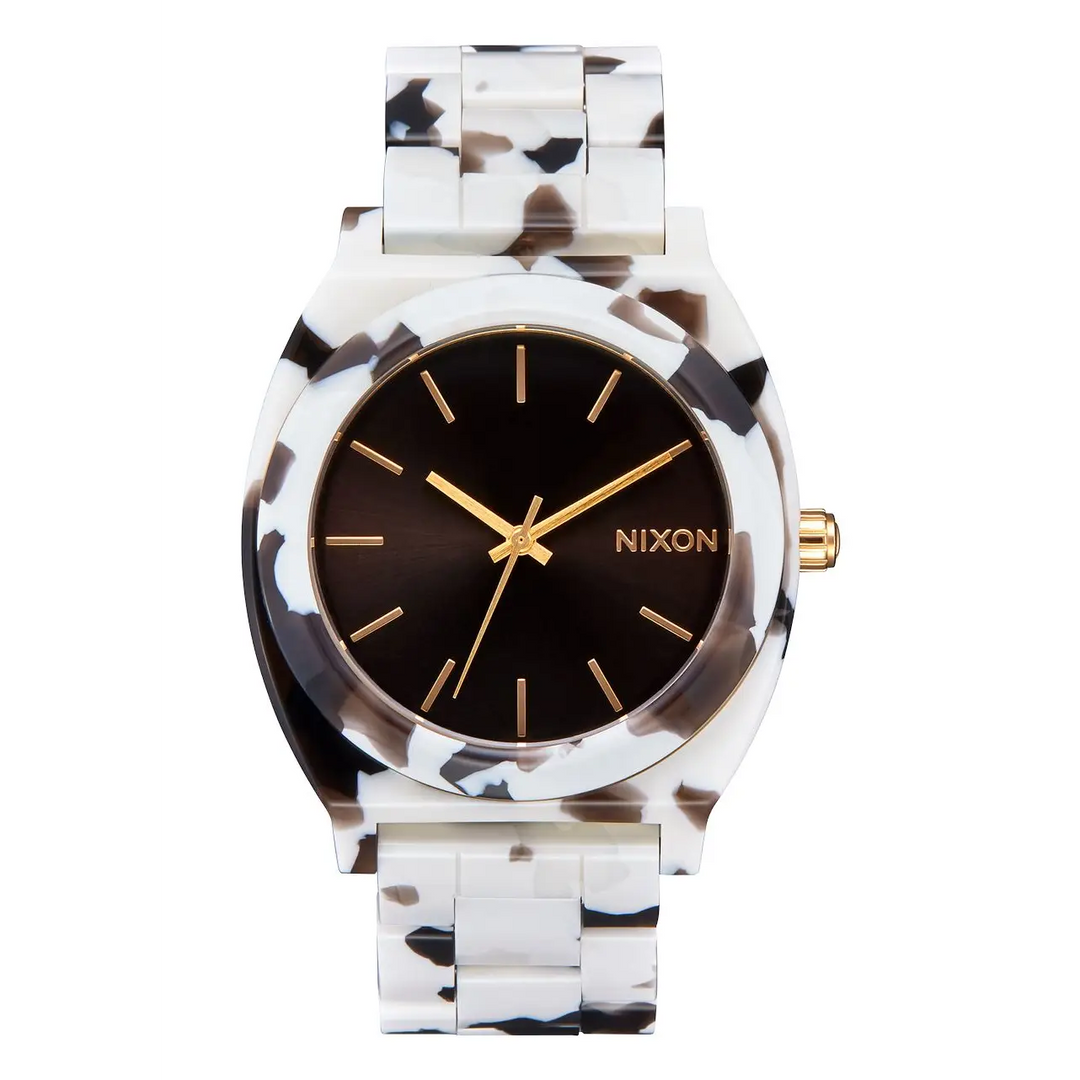 Nixon Time Teller Acetate Watch Black Tortoise 